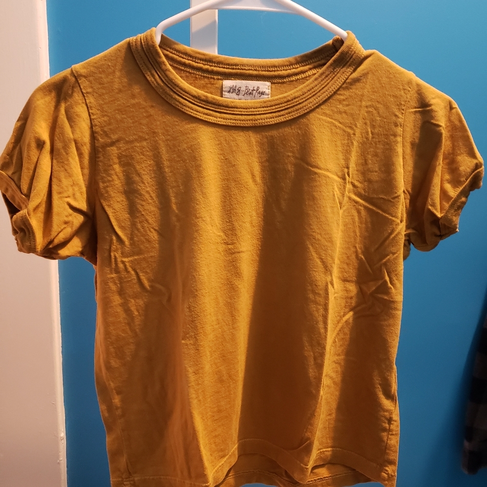 Back beat rags crop tee xsmall